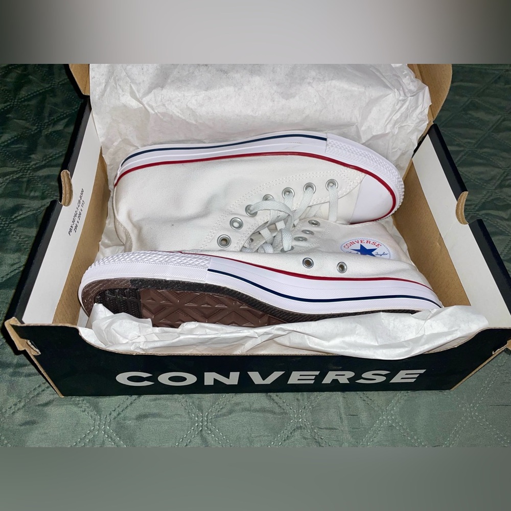 NWT CONVERSE "Chuck Taylor All Star" Canvas Shoe in Optical White, Men's Sz 6.5 - Picture 7 of 14